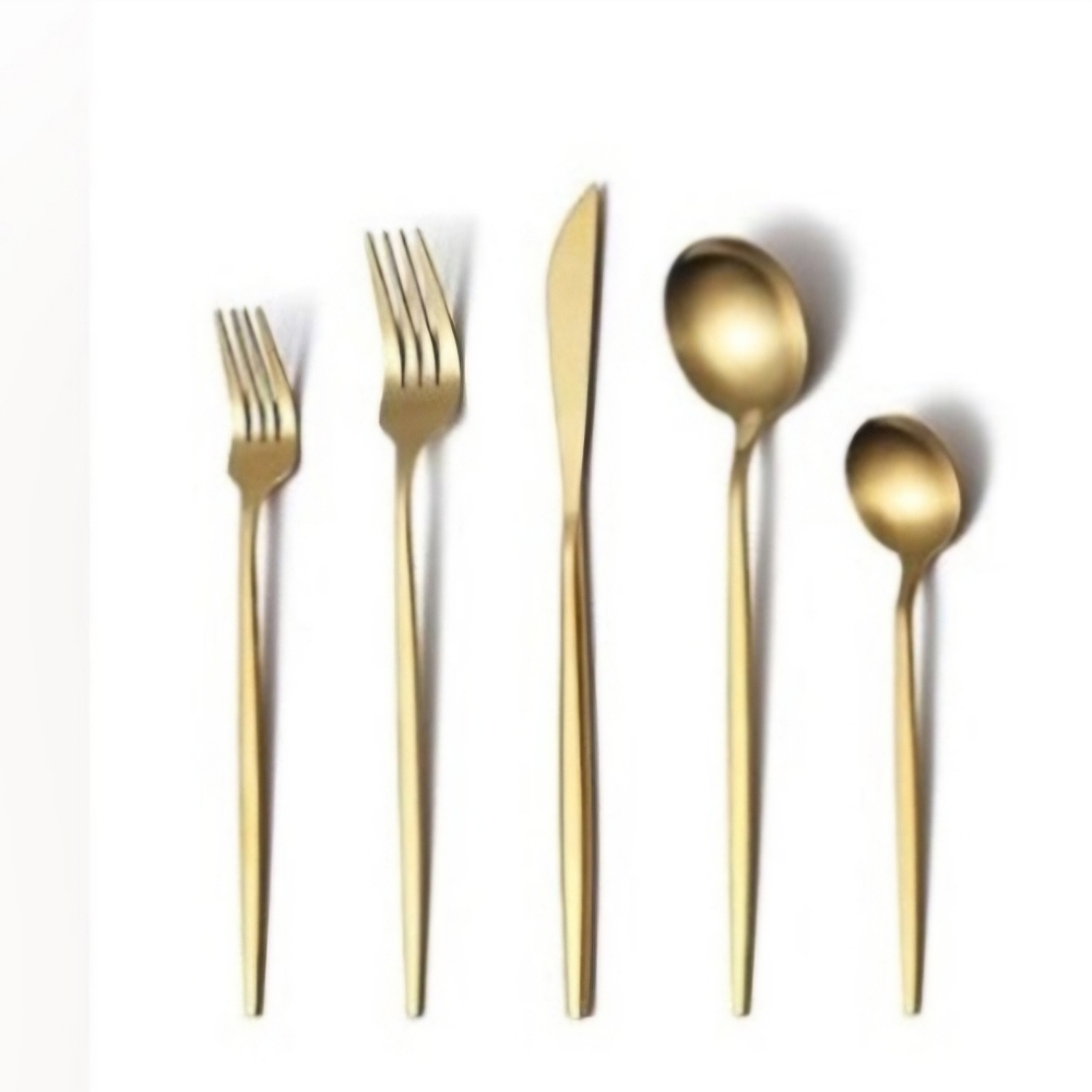 Elegant Golden Stainless Steel 20-pce Cutlery Flatware Silverware Set - Picture 10 of 10